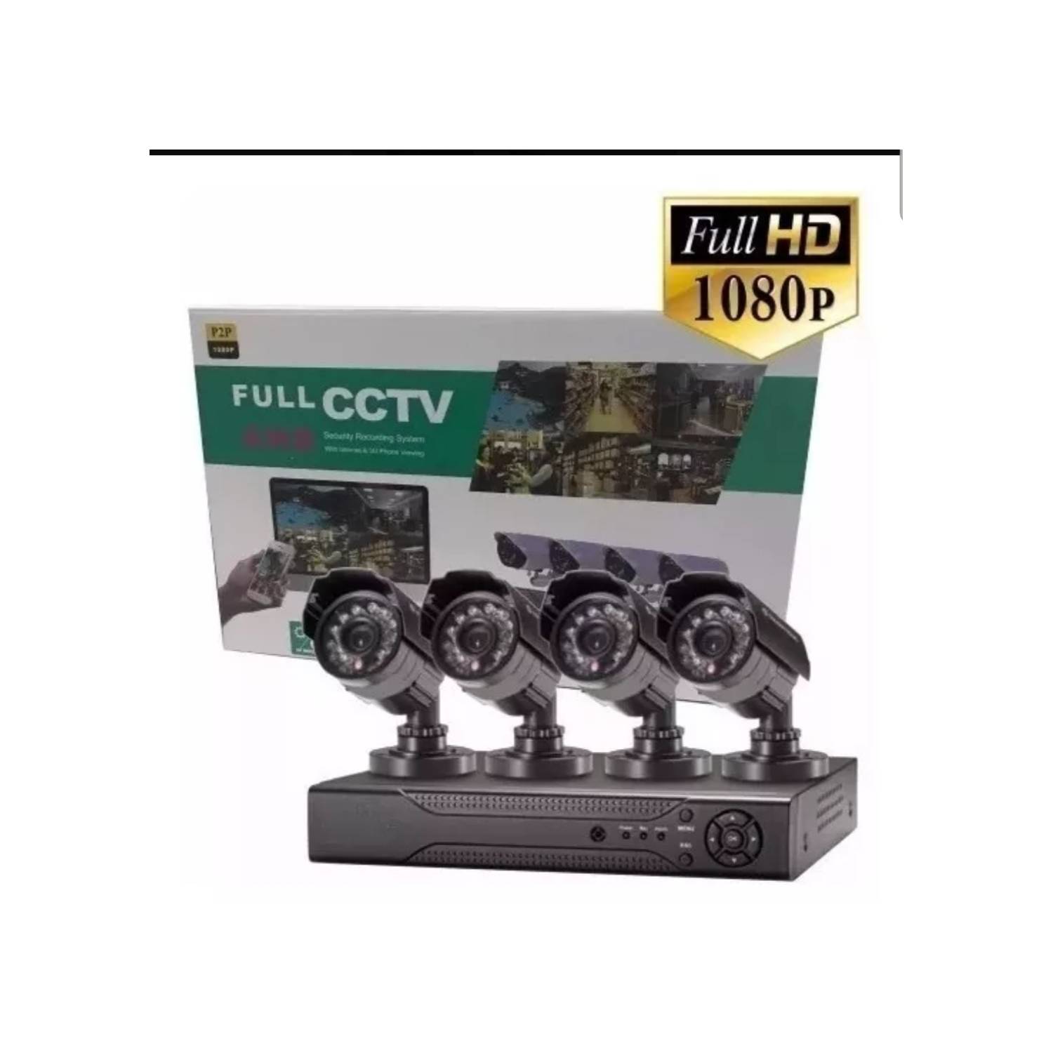 Nabo Cambiarse de ropa Chillido CCTV Kit Cctv 4 Canales Full HD 1080p P2p Seguridad. | falabella.com