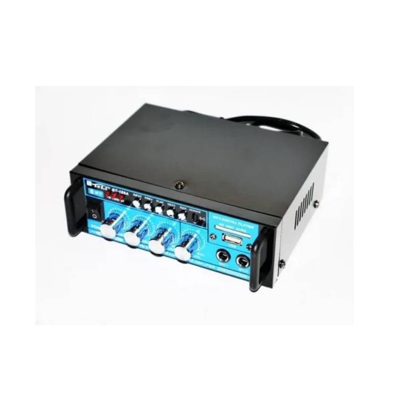 GENERICO - Amplificador Bluetooth 12v220v Usb Fm Sd Card Karaoke Mp3 188A