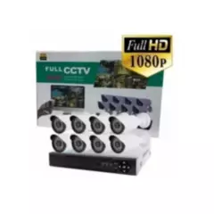 CCTV - Kit Cctv 8 Canales Dvr Full Hd 1080p P2p Seguridad.