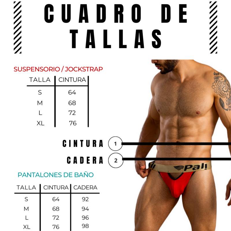 PALI PACK JOCKSTRAP CL SICO BRIEF TELA PERFORADA SHORT EFECTO