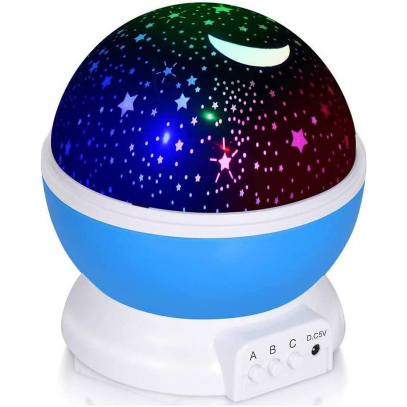 HOME NEAT Lampara Proyector Infantil, 360° Rotación Estrellas Luz de  Nocturna