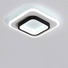 HOME NEAT - Lámpara de techo LED acrílica cuadrada 24cm - Negro