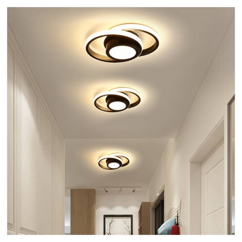 HOME NEAT Lámparas de techo led acrílica moderno 26w 3 colores negro