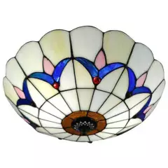 HOME NEAT - Tiffany lámpara de techo candelabros vidrieras montaje empotrado 30cm