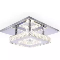 HOME NEAT - Led lámpara de techo de cristal moderna 3 colores para habitacion