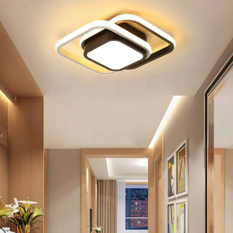 HOME NEAT Lámparas de techo led acrílica moderno 26w 3 colores negro