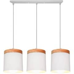 HOME NEAT - Nórdica e27 lámpara colgante moderno lámpara de techo 3 luces blanco