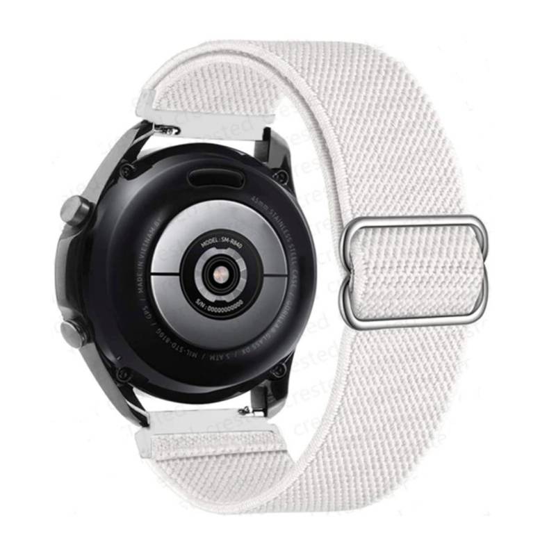 GENERICO - Correa Nylon Para Galaxy Watch 4 / 5 Active 1 2 Amazfit Gt2 Gts Blanco