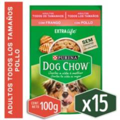 DOG CHOW - Alimento húmedo para perro DOG CHOW® Adultos con Pollo sobre 100g