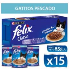 PURINA FELIX - Alimento húmedo para gato FELIX® Gatitos con Pescado