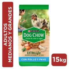 DOG CHOW - Alimento seco para perro DOG CHOW® Adultos Medianos y Grandes Pollo y Pavo 15kg