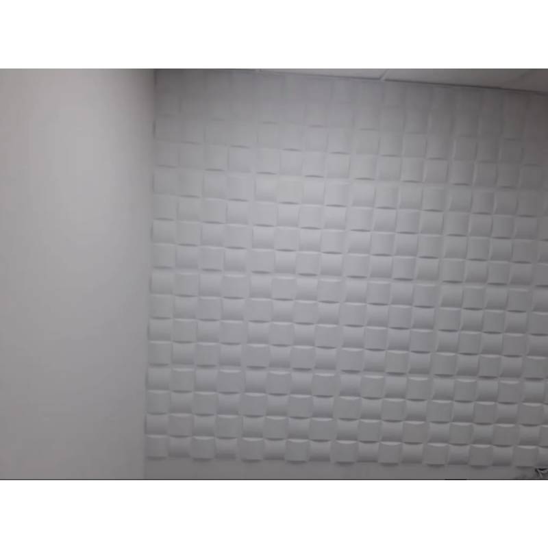 PANEL 3D PVC BLANCO 50X50 CM MOD:D008 - Procontratista