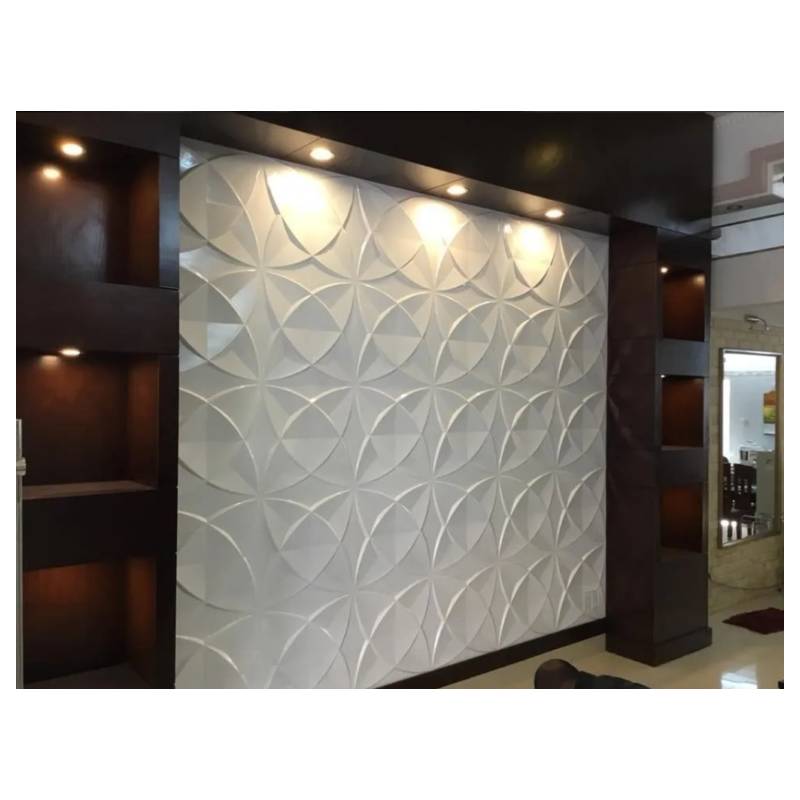 GENERICO Panel Decorativo 3D Blanco D112 Pvc 50x50 cm (4 Láminas- 1 M2)