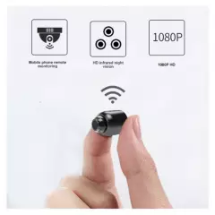 GENERICO - Mini cámara inalámbrica wifi 1080p vigilancia visión nocturna cámara
