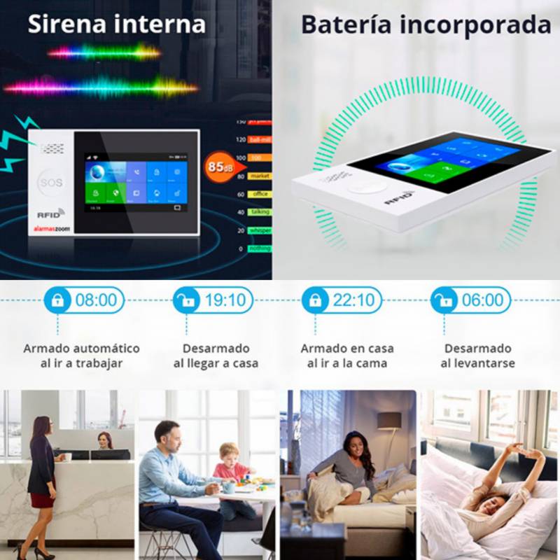 Sensor de humo WiFi inteligente con batería incorporada - Alarmas para Casa