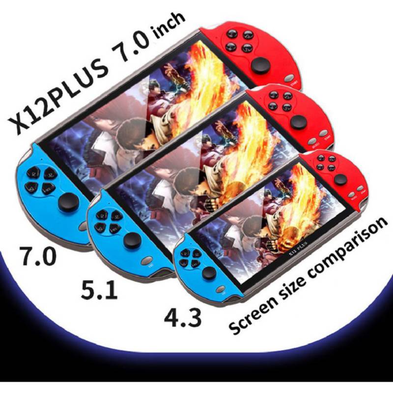 GENERICO - 4.3 Pulgadas x7 consola juegos portátil de palanca de mando rojo azul