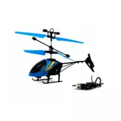 TENXIND - Helicoptero Con Sensor Recargable Volador Azul