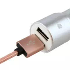 KLEE - Cargador Auto Dual USB  Cable USB Doble Tipo C
