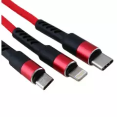 KLEE - Cargador Auto Dual USB  Cable USB Triple Salida