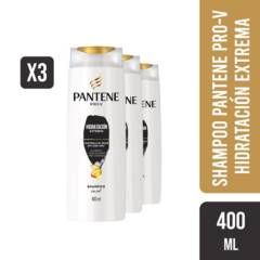 PANTENE - Pack 3 Shampoo Pantene Pro-V Hidratación Extrema 400 ml