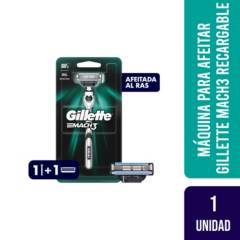 GILLETTE - Maquina Para Afeitar Gillette Mach3 Recargable 1 Unidad