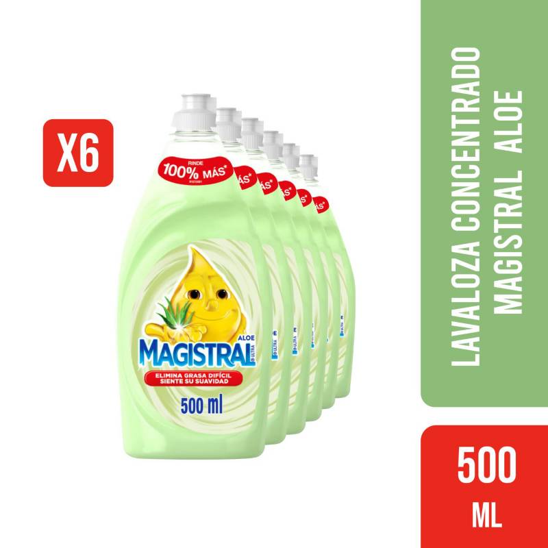 MAGISTRAL - Pack 6 Lavaloza Concentrado Magistral  Aloe 500 ml