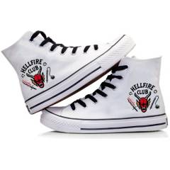 SMODISK - Hellfire club stranger things high-top canvas sneakers