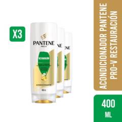 PANTENE - Pack 3 Acondicionador Pantene Pro-V Restauración 400 ml