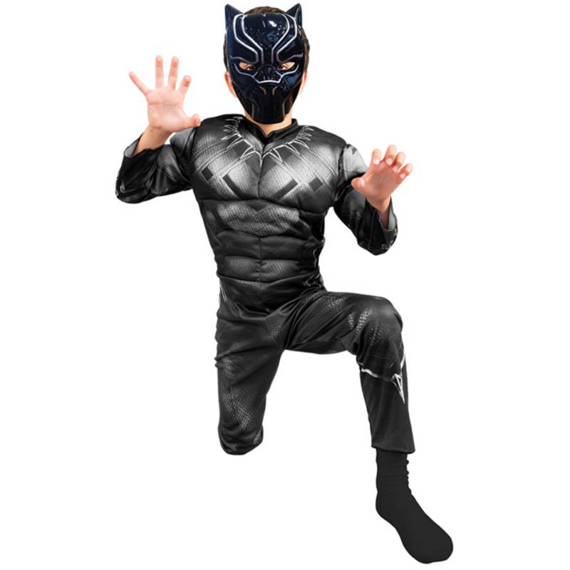trapo Cuerpo Guinness MARVEL Disfraz Black Panther Pantera Negra Musculos Talla 4-6 años |  falabella.com
