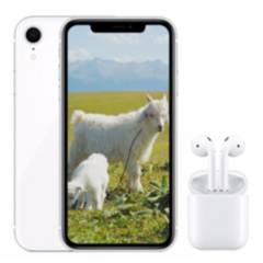 APPLE - Apple iPhone XR 64G y Genérico Audífonos Reacondicionado- Blanco
