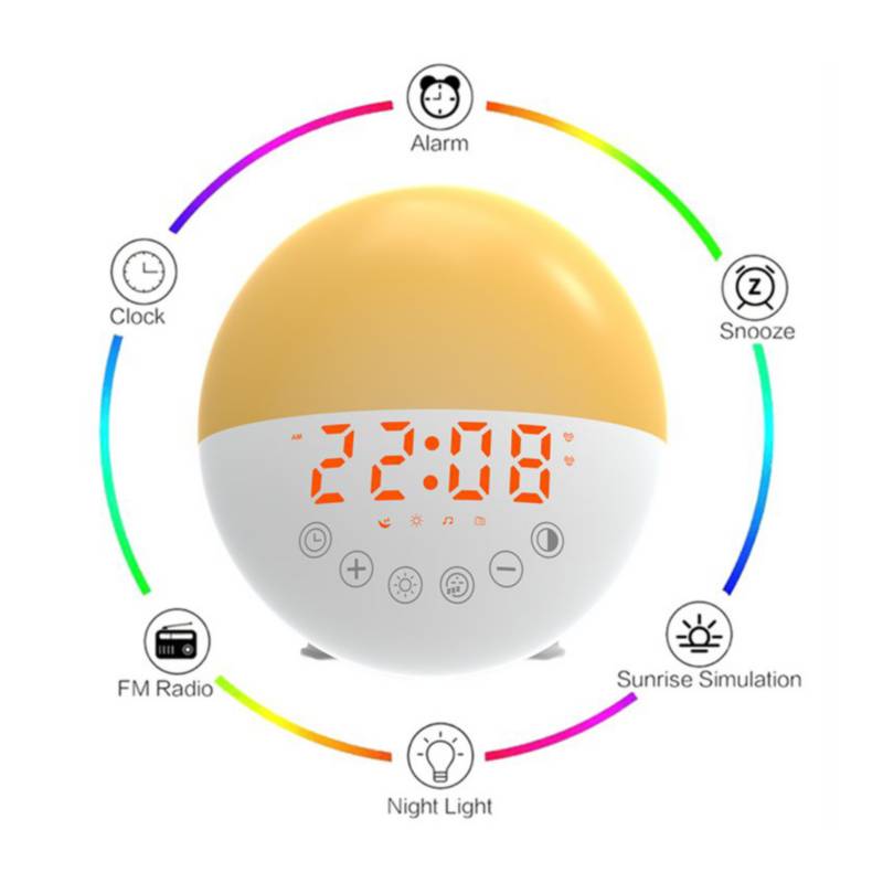 GENERICO Luz con despertador simulador de amanecer