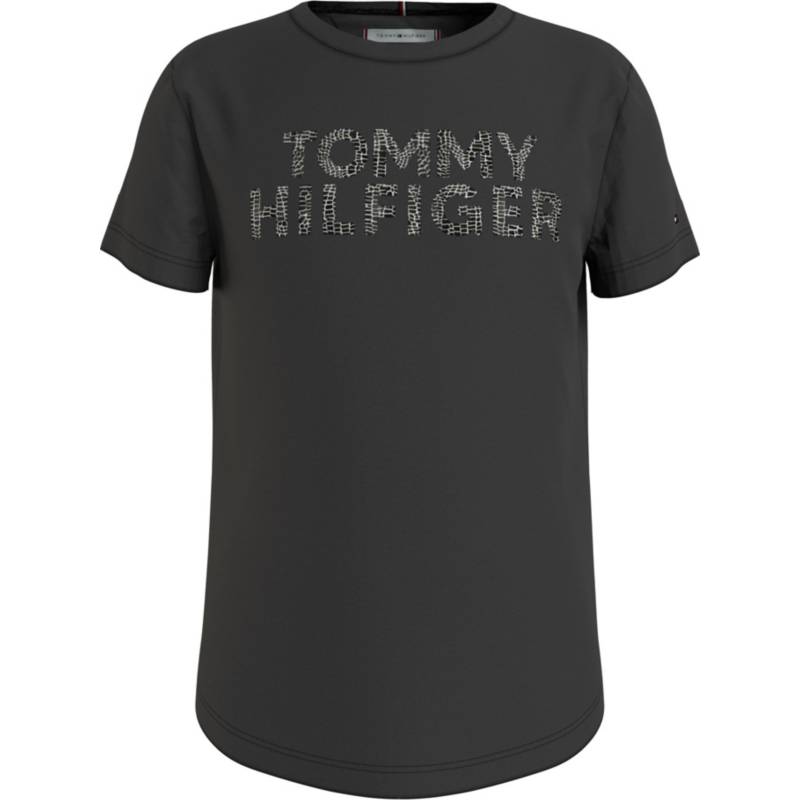 TOMMY HILFIGER - Polera Con Logo Con Estampado De Reptil Negro Tommy Hilfiger