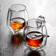 QDIGITAL - Vasos Whisky Doble Pared x6 Unidades