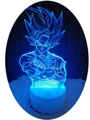 Lámpara LED Metacrilato 3D Goku Dragon Ball