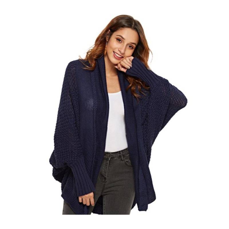 CRUSEC - Sweater De Dama Chaleco Suéter Abrigo Mujer - Azul Marino