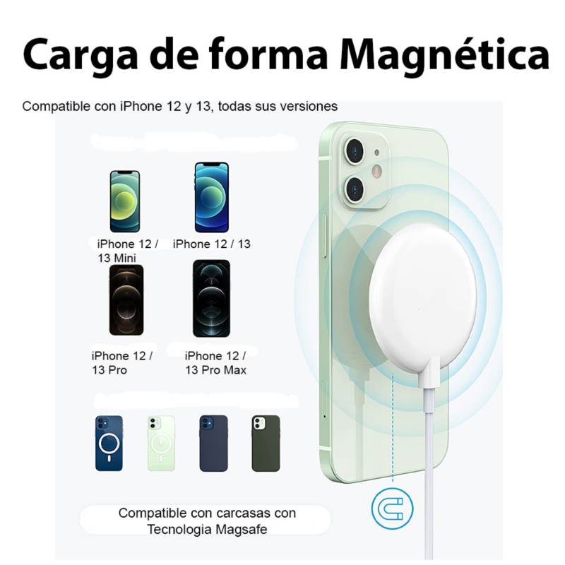 15W Cargador Portatil De Bateria Inalambrico Magnetico Para iPhone 15 14 13  12
