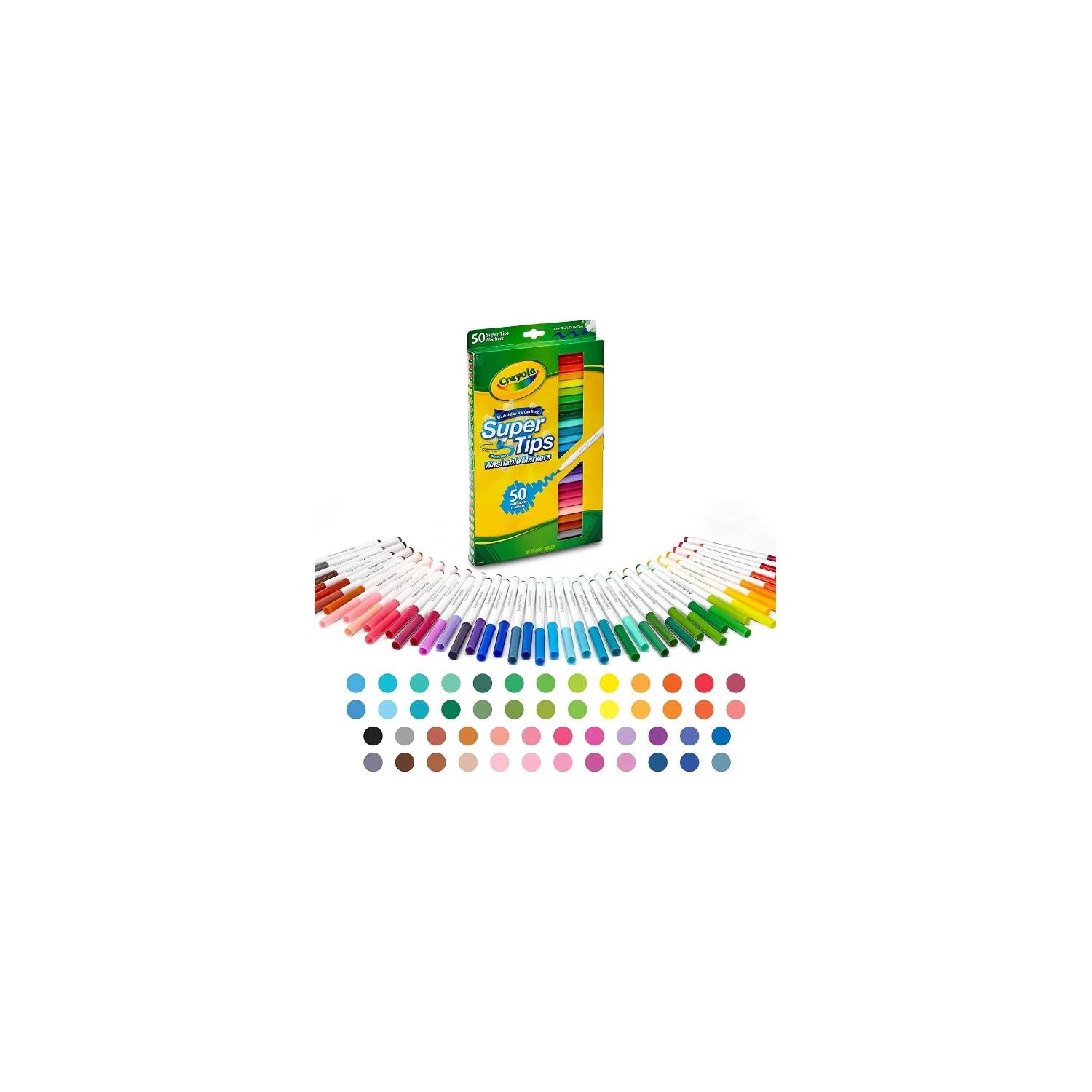 Plumones super tips 50 Crayola Lavables