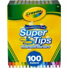 CRAYOLA - Set de marcadores super tips lavables 100 Uni