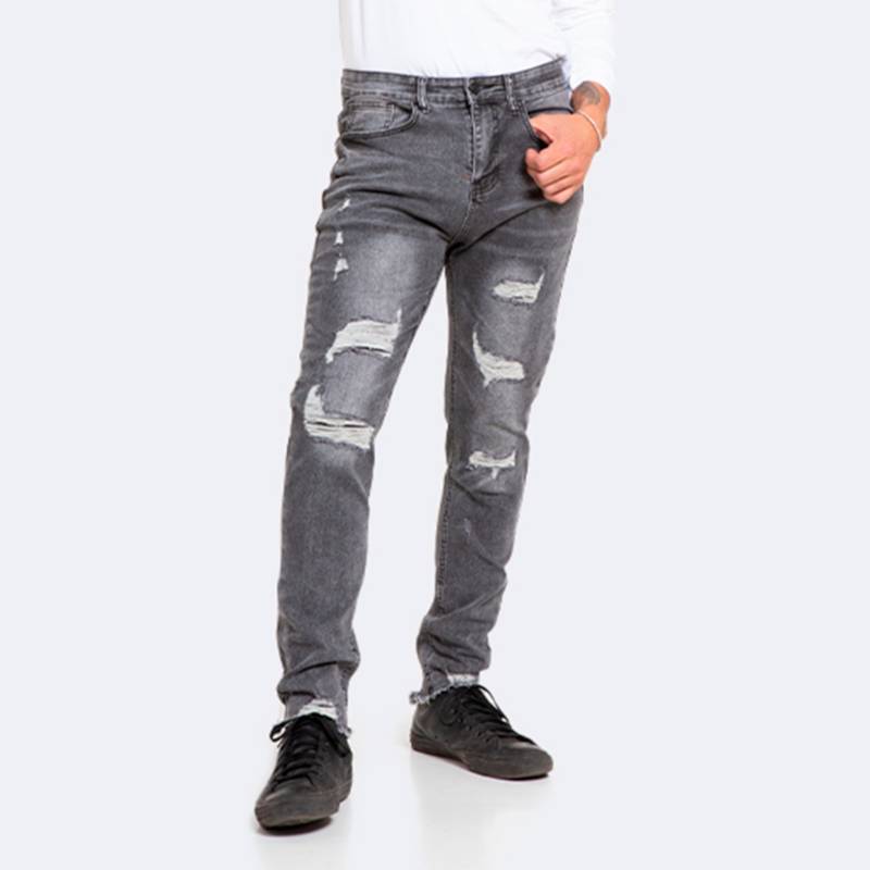 IDEM Jeans Skinny Gris Focalizado con Destroyer | falabella.com
