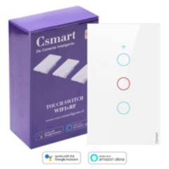 CONECTA - Interruptor Inteligente Wifi Touch 3 Canales- Con y Sin Cable Neutro