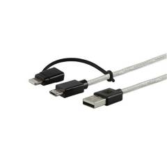 FUJIPRINT - CABLE 2 EN 1 MICO USB C/ ADAPTADOR LIGHTNING GE 0,90 MTS FUJIPRINT