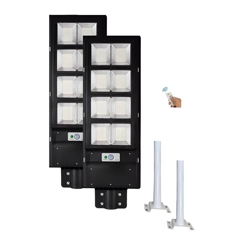 GENERICO Pack X2 Focos Solares Potentes Foco Led Poste Exterior 300w