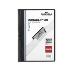 DURABLE - Carpeta Duraclip 30 Oficio Negro Durable [pack X 25]
