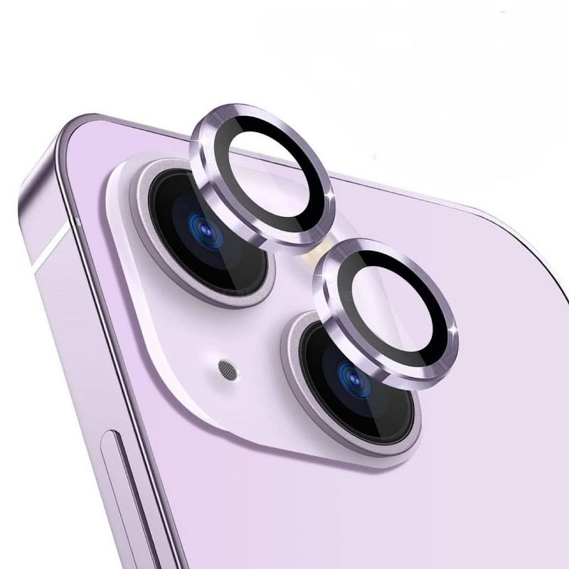 GENERICO Protector De Camara Para iPhone 14 Normal - 14 Plus- Purpura