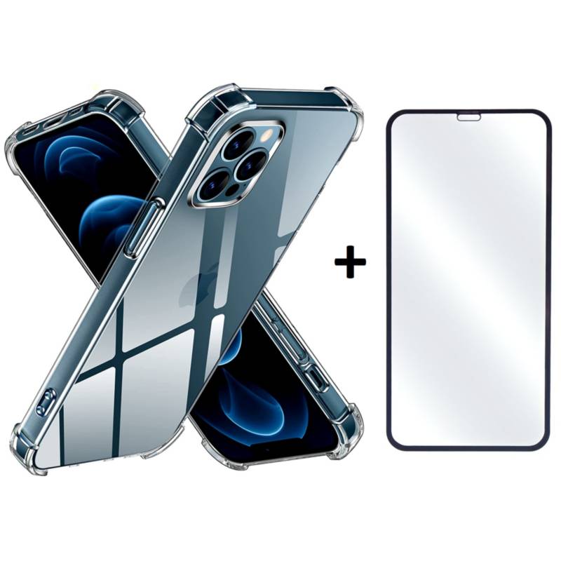 GENERICO - Carcasa Anti Golpes Para iPhone 12 Pro Max Con Lamina Vidrio Completa
