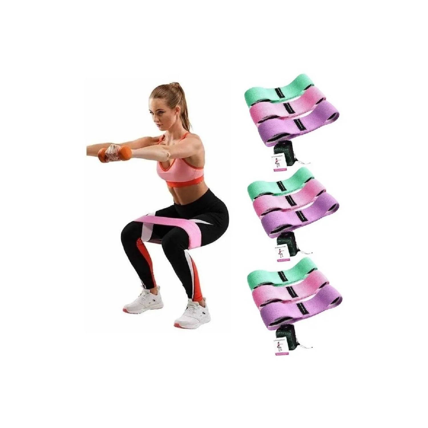 Bandas elasticas de resistencia para hacer ejercicios con ligas ejercicio  Black