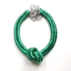 MARIA LA BIYUX - Collar Nudo Verde Metálico