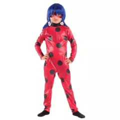 MIRACULOUS - Disfraz Ladybug Deluxe con Peluca Talla 4-6 años