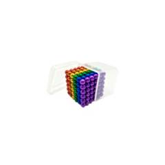 DBLUE - Cubo Mágico Set 216 Bolitas Multicolor Magnéticas