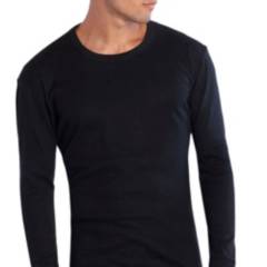 TAIS - Camiseta Cuello Polo Manga Larga Negro Tais